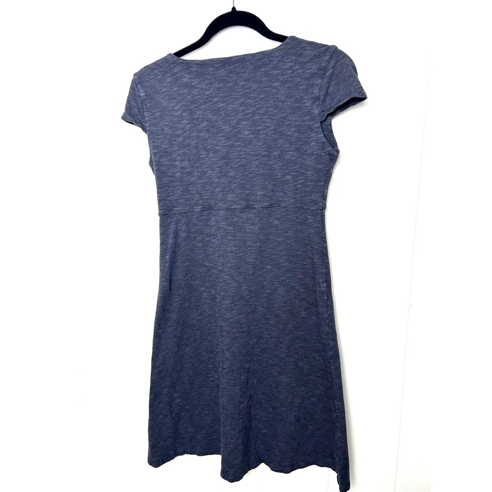 Horny Toad Dress Women's S Grey Organic Cotton Blend A-Line V-Neck Athleisure - Picture 2 of 6